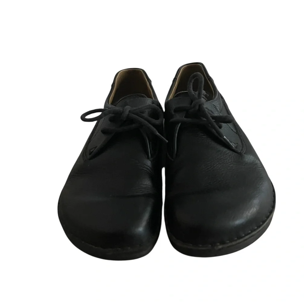 Birkenstock Black Leather Slip-On Loafers Man Size 13
